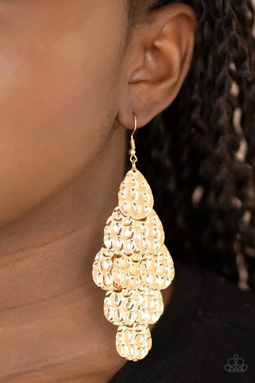 Instant Incandescence Gold Paparazzi Earrings