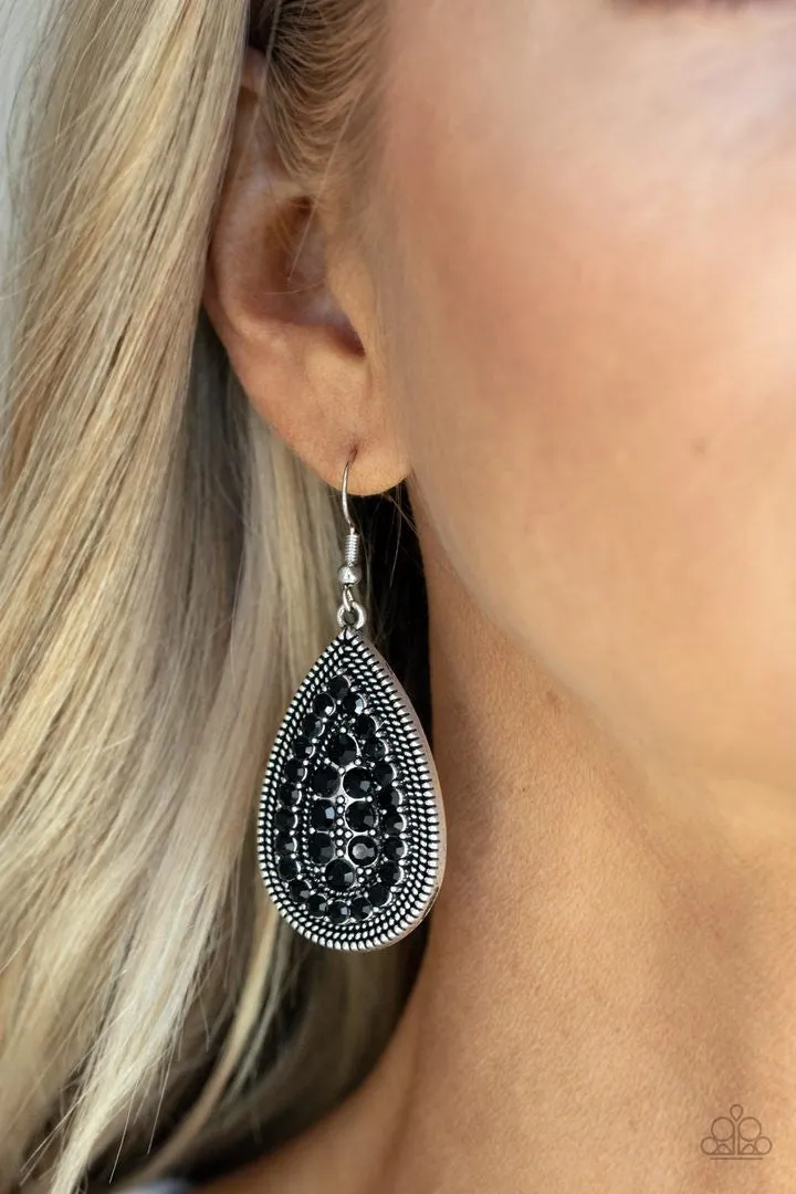 Interstellar Idol Black Paparazzi Earrings