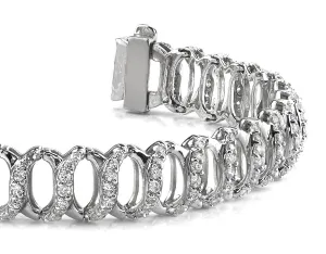 Intertwined Lab-Grown Diamond Bracelet with 5.01 ct.(finished) 1.5mm, 1.75mm, 2mm