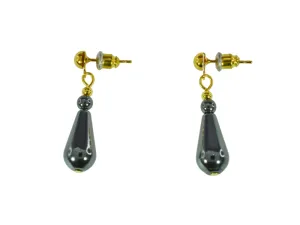 Iron Ore Teardrop Earring