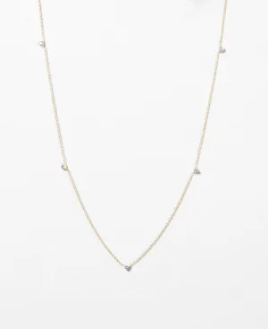 Jules Six Bezel 14k Gold Necklace