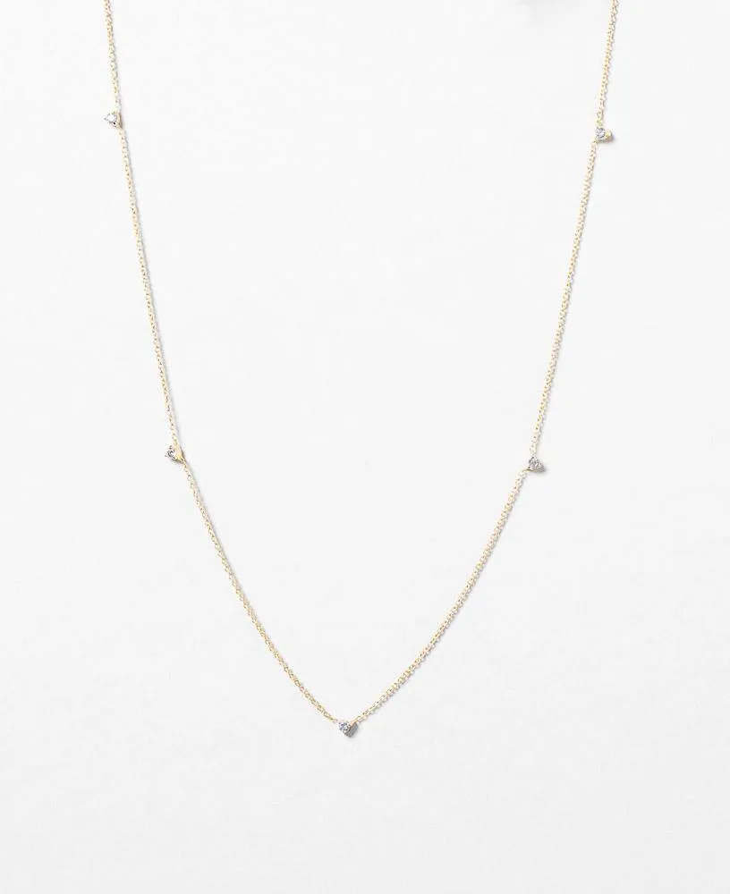 Jules Six Bezel 14k Gold Necklace