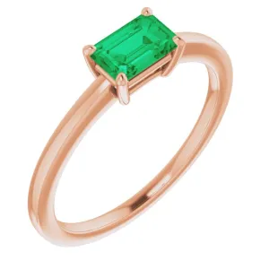 Lab-Grown Emerald Ring