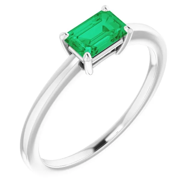 Lab-Grown Emerald Ring
