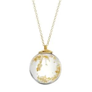 Large Gold Rush Globe Necklace
