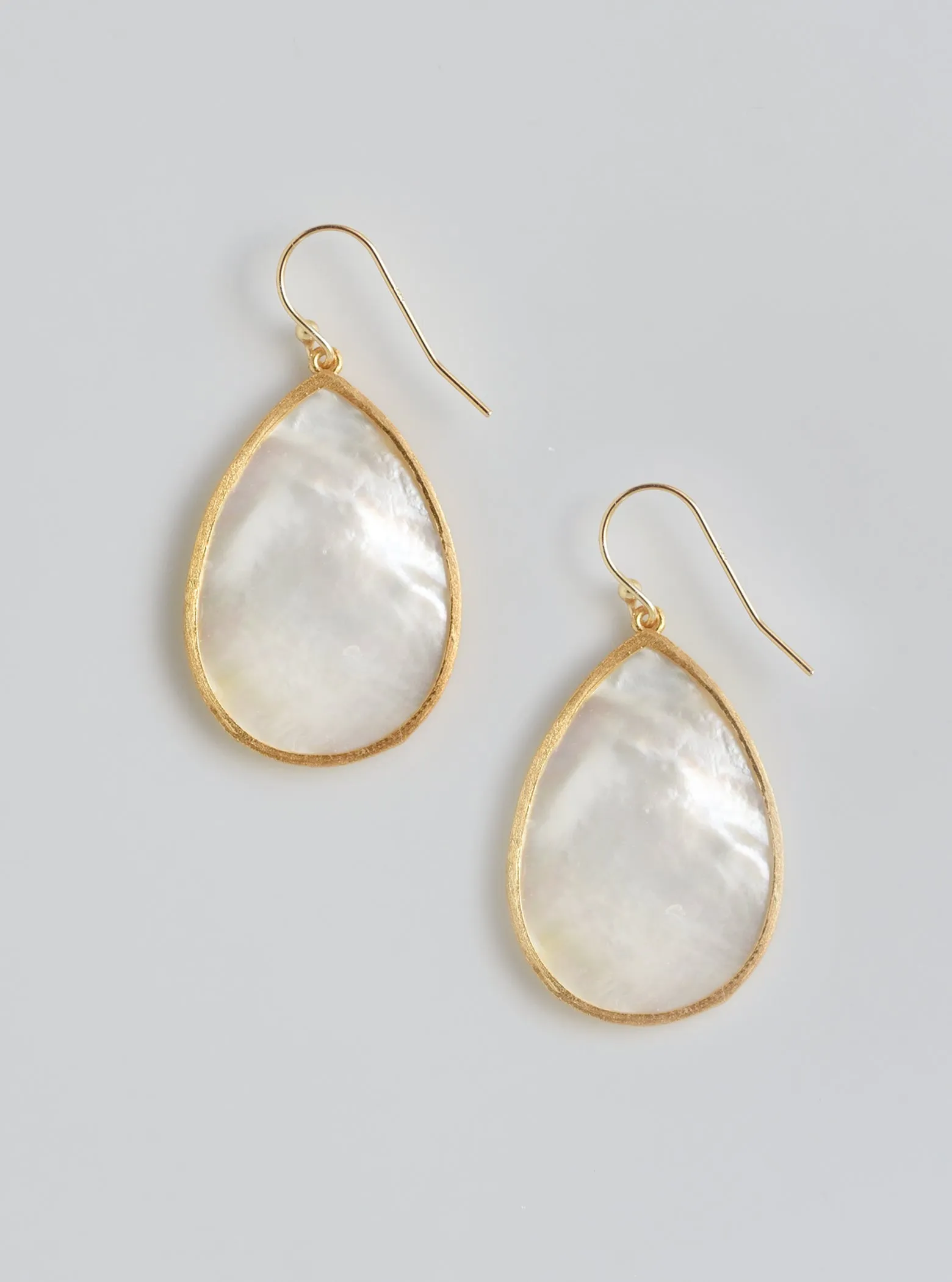 Large Teardrop MOP Earrings