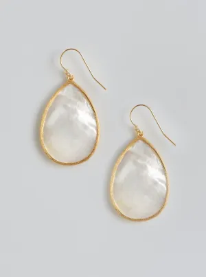 Large Teardrop MOP Earrings