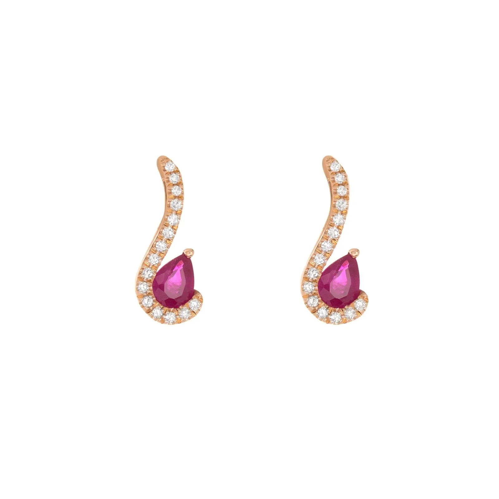 Lauren Ruby and Diamond Earrings