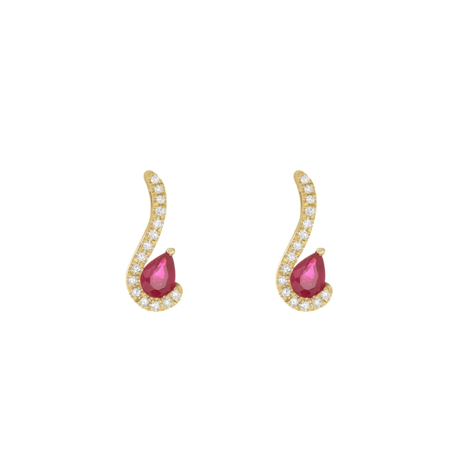 Lauren Ruby and Diamond Earrings
