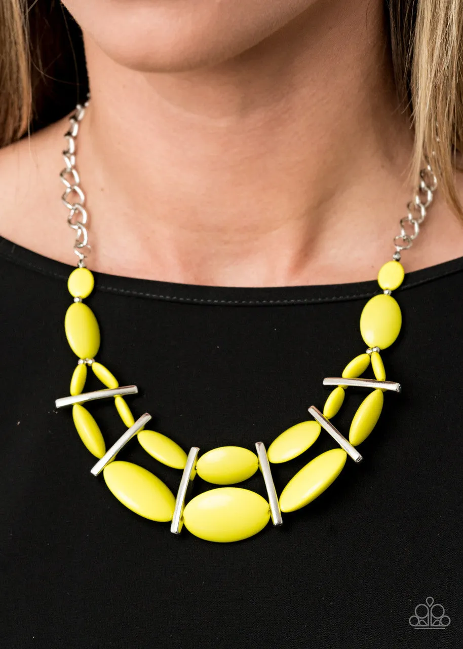Law of the Jungle Yellow Paparazzi Necklace