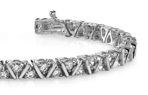 Leaning Fence Lab-Grown Diamond Bracelet with 1.96 ct.(finished) 2mm