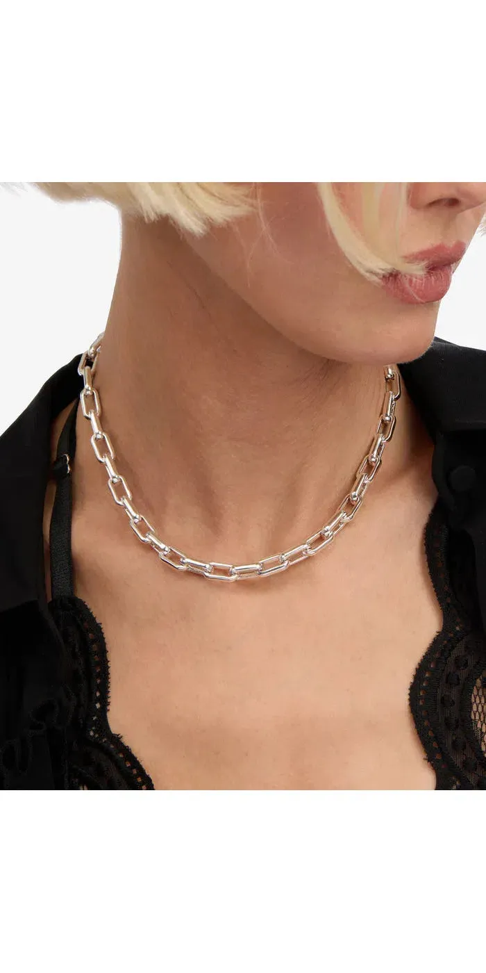 Lil Frankie Chain Necklace 16" - Silver