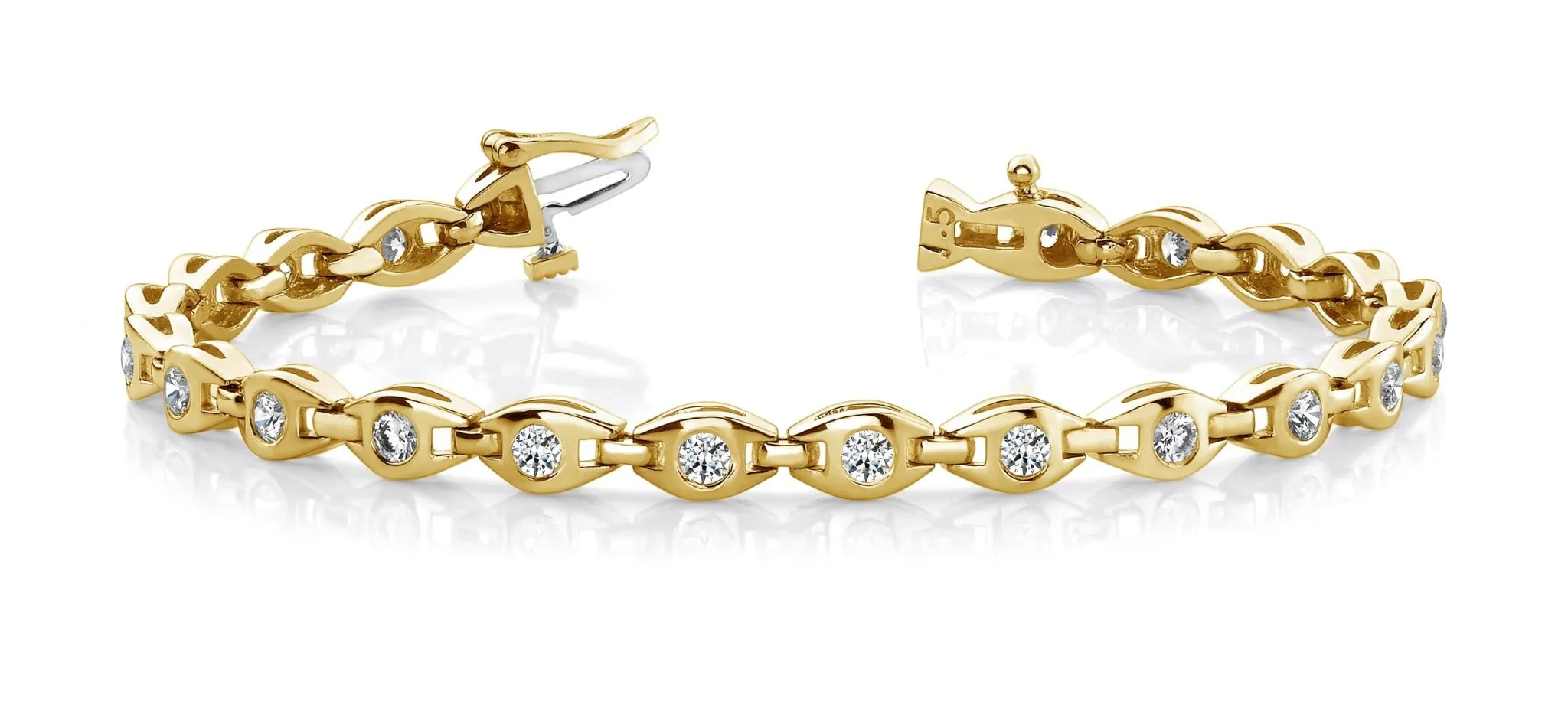 Linked Eye Lab-Grown Diamond Bracelet with 1.54 ct.(finished) 2.7mm