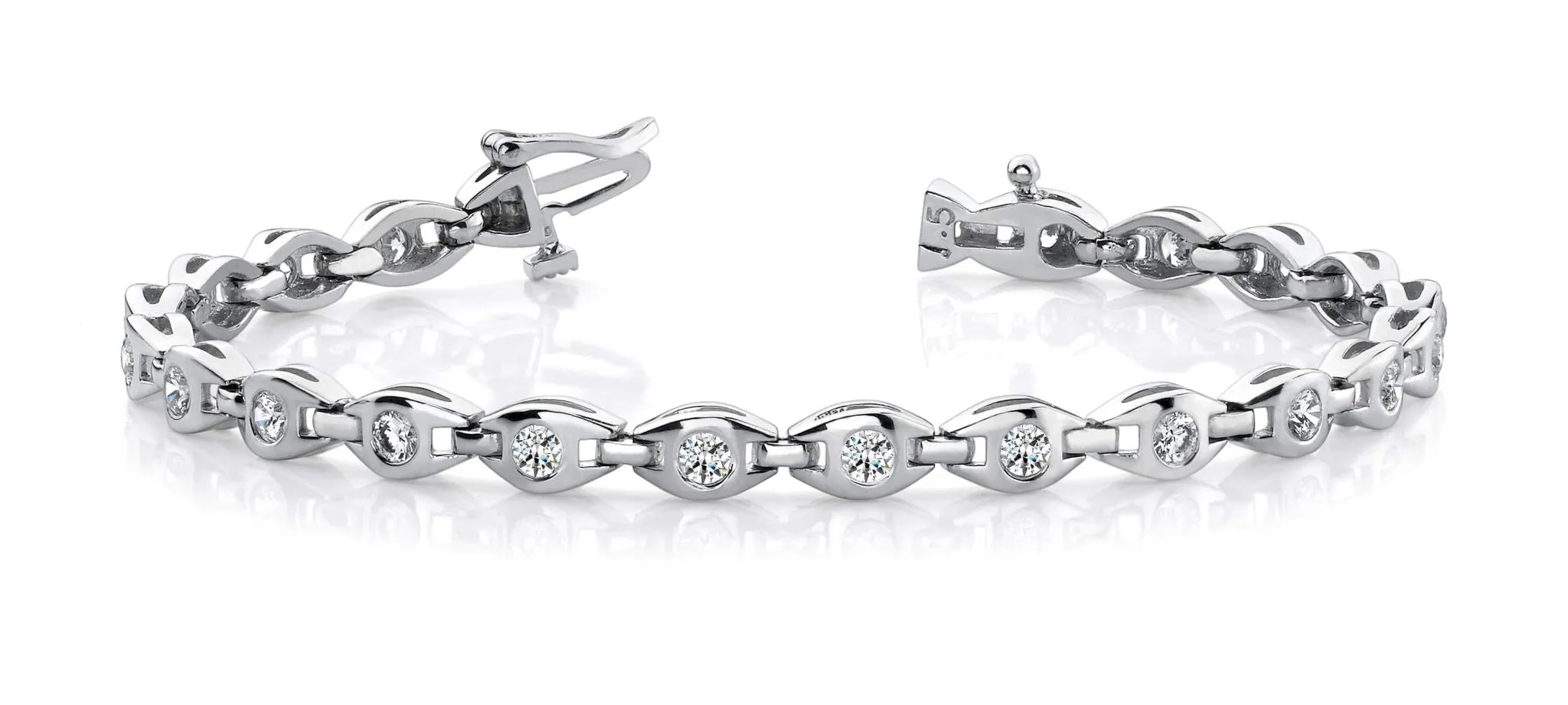 Linked Eye Lab-Grown Diamond Bracelet with 1.54 ct.(finished) 2.7mm