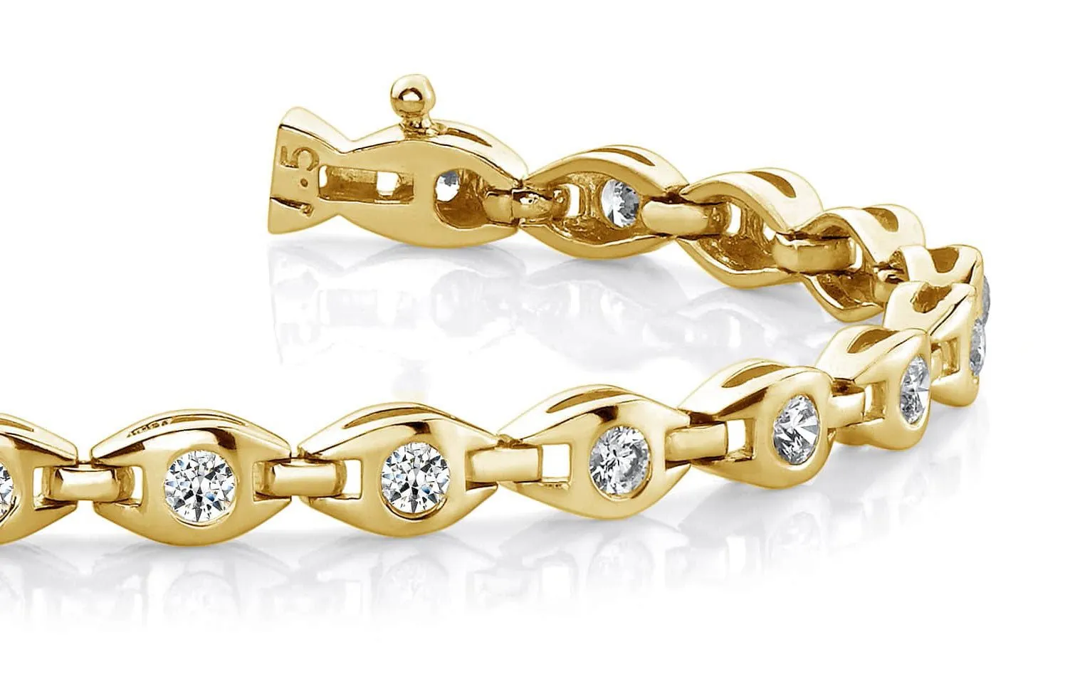 Linked Eye Lab-Grown Diamond Bracelet with 1.54 ct.(finished) 2.7mm