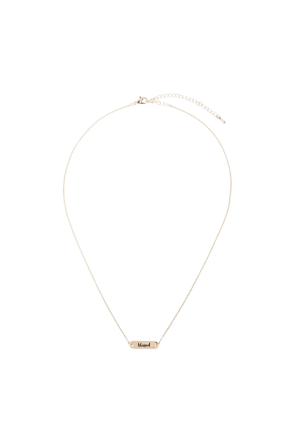 LNB854BL - "BLESS" CLIP BAR NECKLACE