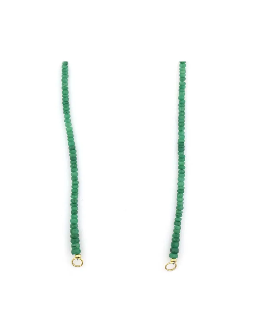Lock Ready: 17" Bright Emerald Dyed Corundum Strand