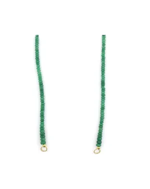 Lock Ready: 17" Bright Emerald Dyed Corundum Strand