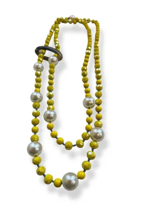 Long Beaded statement necklace