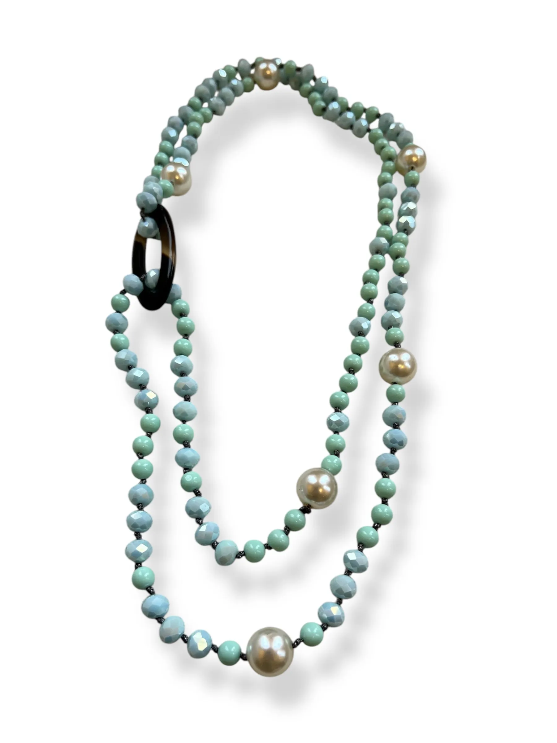 Long Beaded statement necklace