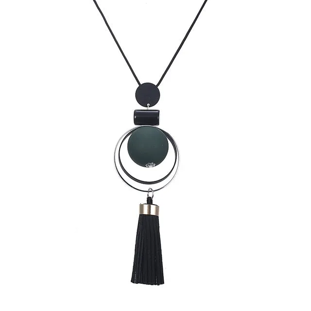Long Wooden Necklace