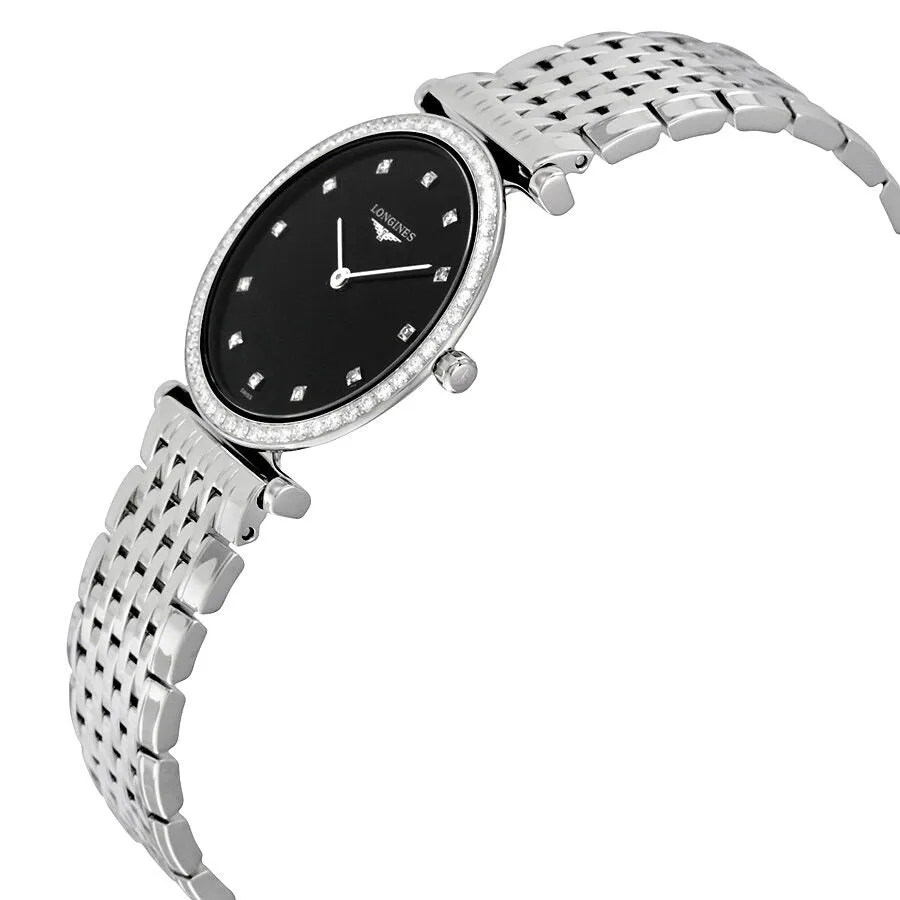 Longines La Grande Classique Black Dial Stainless Steel Ladies Watch L4.513.0.58.6