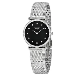 Longines La Grande Classique Black Dial Stainless Steel Ladies Watch L4.513.0.58.6