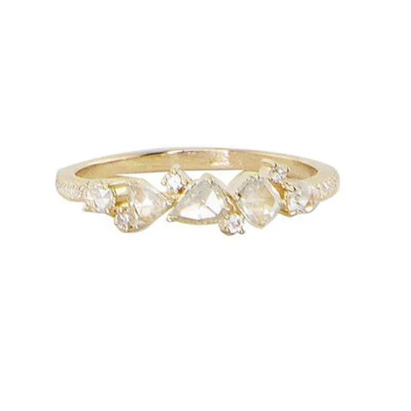 Luna Skye Rose Cut Diamond Cluster Ring