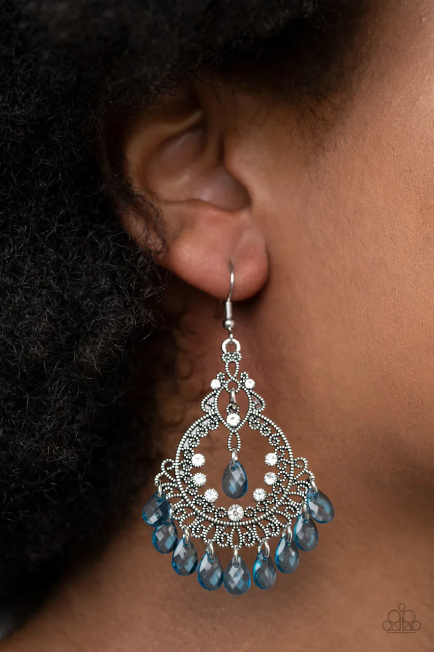 Lyrical Luster Blue Paparazzi Earrings