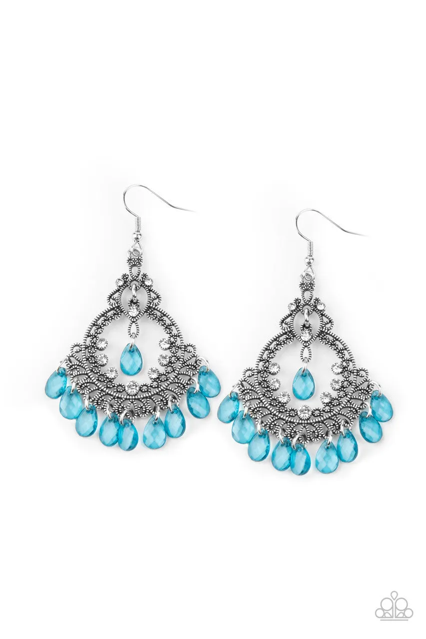 Lyrical Luster Blue Paparazzi Earrings