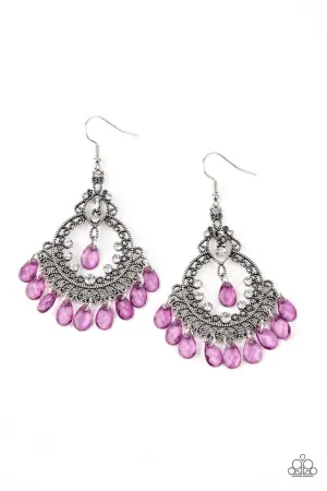 Lyrical Luster Purple Paparazzi Earrings