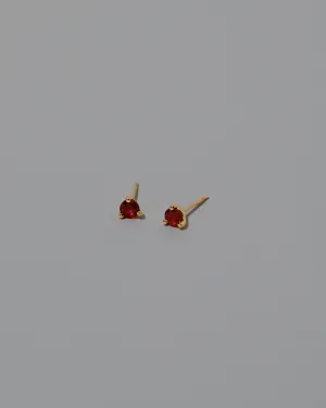 Martini Stud Earrings - Ruby