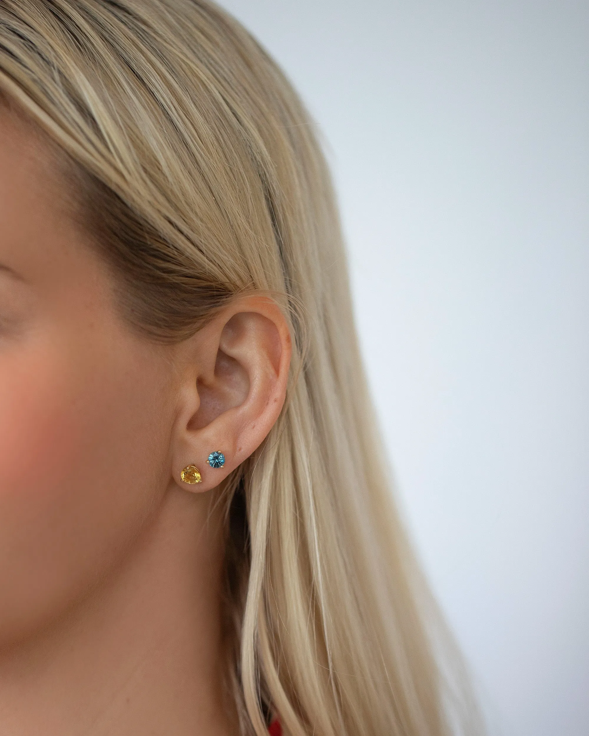 Martini Stud Earrings - Ruby