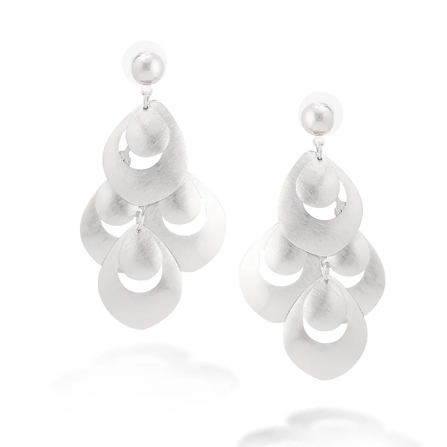 MATT SILVER EARRINGS #SWR-CP1217RHO (AA21)