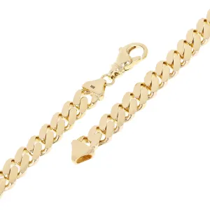 Men's 10k Yellow Gold Solid Miami Cuban Link Bracelet 9.5mm Various Lengths
