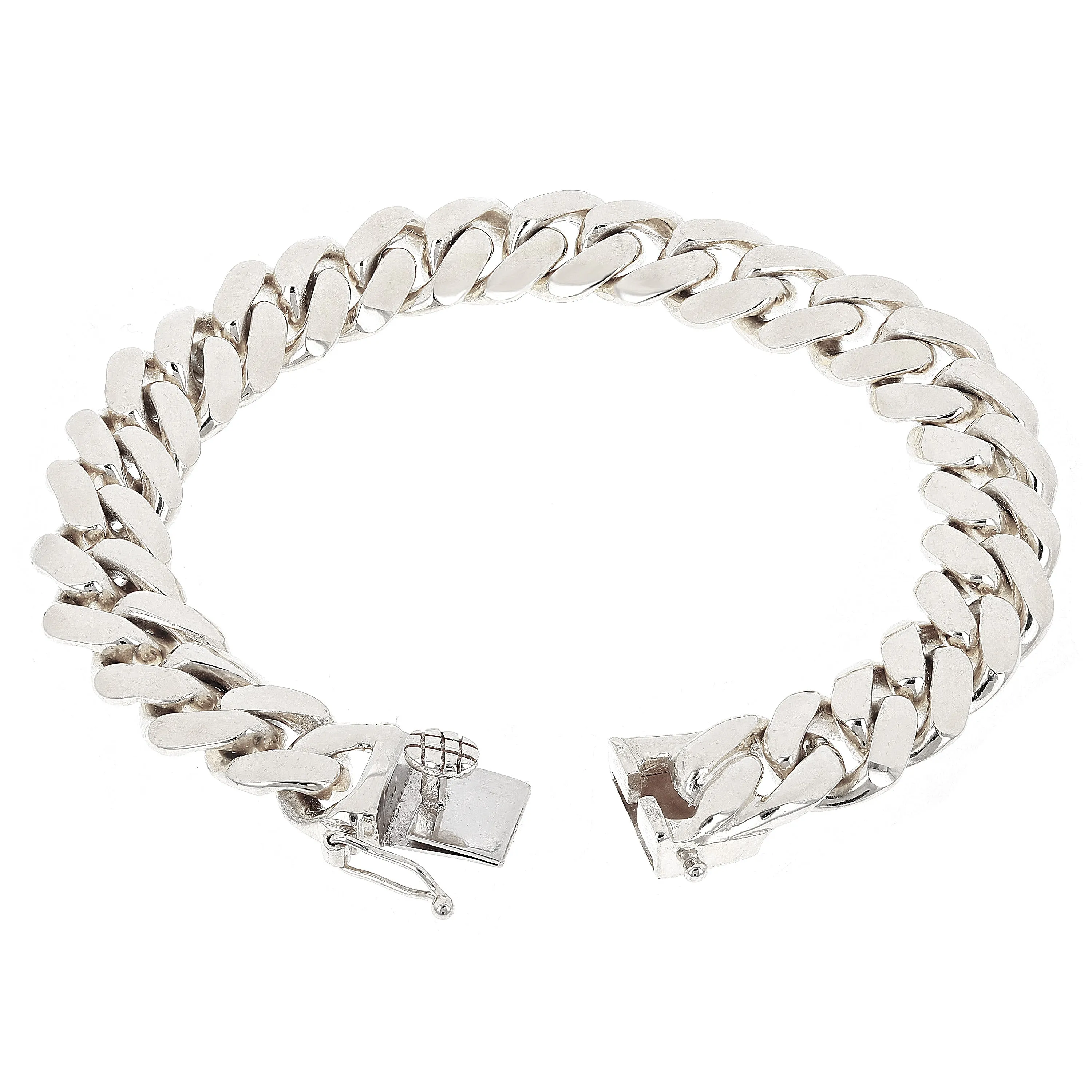 Men's 10k Yellow or White Gold Solid Miami Cuban Link Chain Bracelet 12.5mm Various Lengths