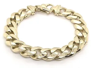 Men's 14k Yellow Gold Solid Miami Cuban Link Chain Bracelet 8.5" 12.5mm 89 grams