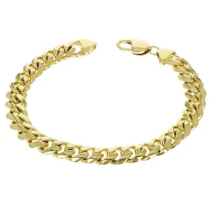 Men's 18k Yellow Gold Miami Cuban Bracelet Solid Link Chain 10mm Various Lengths