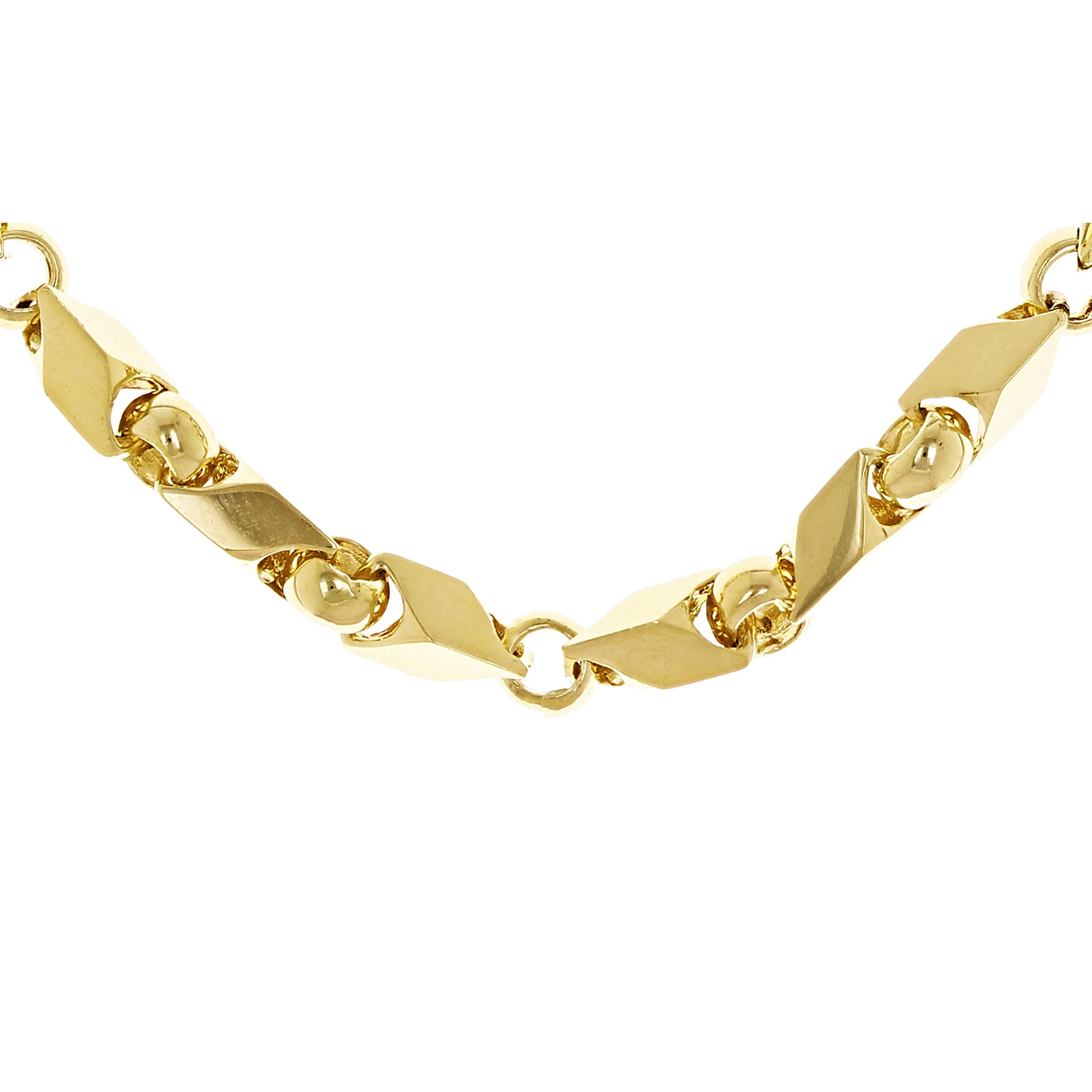 Men's Solid 10k Yellow Gold Handmade Fashion Link Bracelet 7" - 9" 7mm