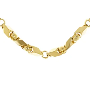Men's Solid 10k Yellow Gold Handmade Fashion Link Bracelet 7" - 9" 7mm