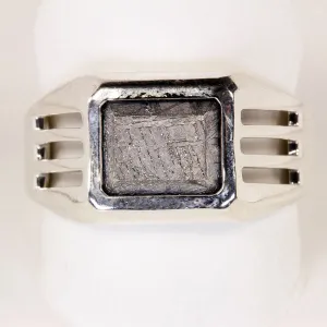Meteorite Ring in Sterling Silver