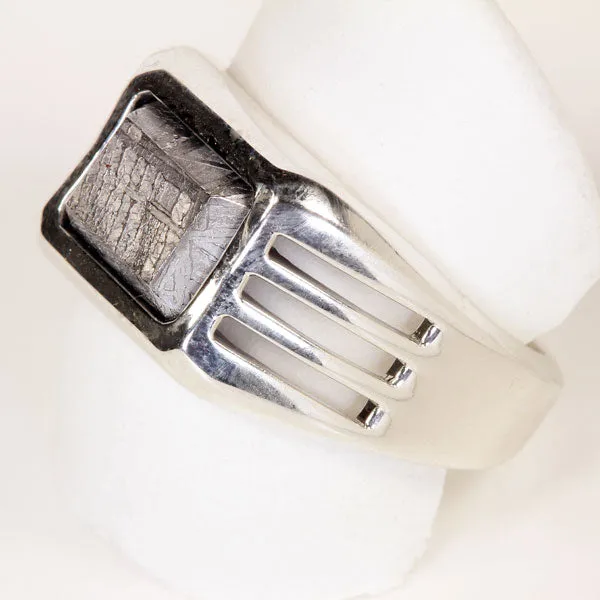 Meteorite Ring in Sterling Silver