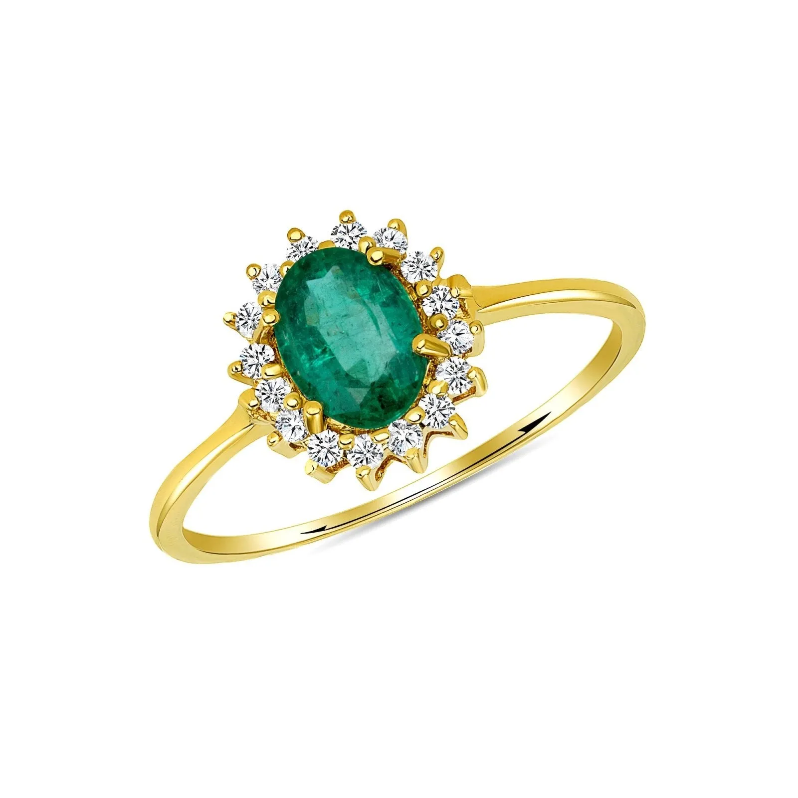 Mia Emerald and Diamond Ring