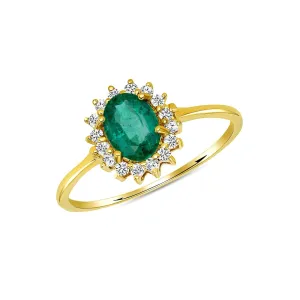 Mia Emerald and Diamond Ring