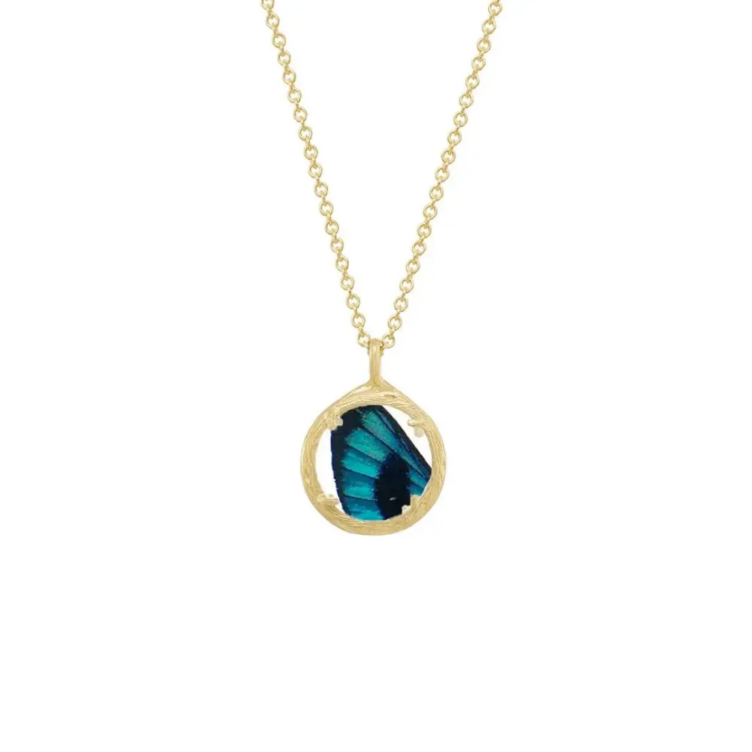 Mini Butterfly Wing Gold Necklace