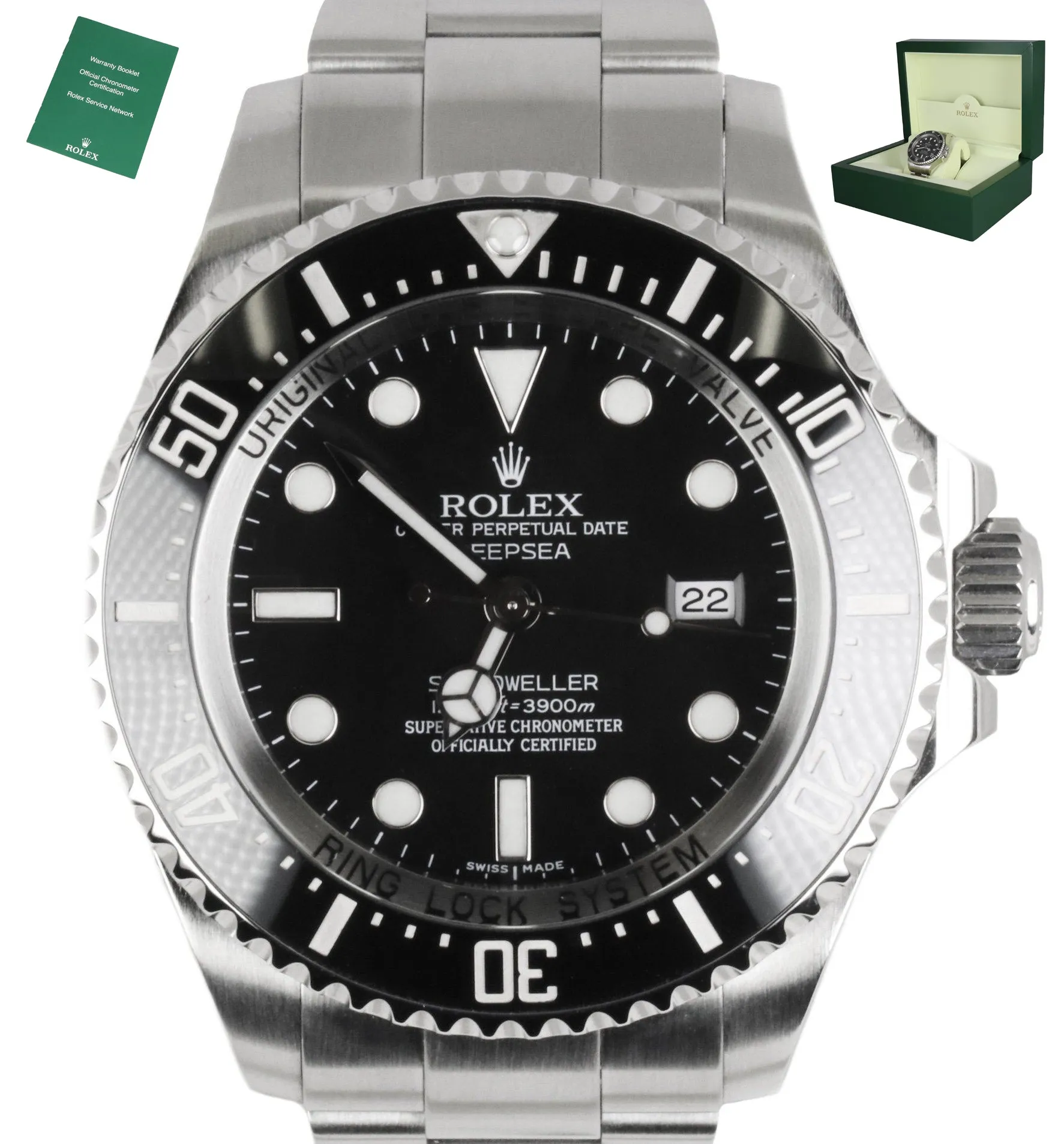 MINT 2010 Rolex Sea-Dweller Deepsea 116660 Stainless Steel 44mm Black Ceramic