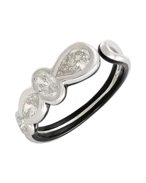 Mix Diamond Cuff Ring