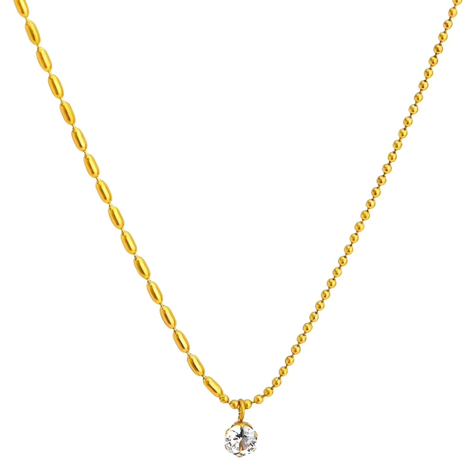 Modern Chain Necklace in 18K Gold Plated Steel