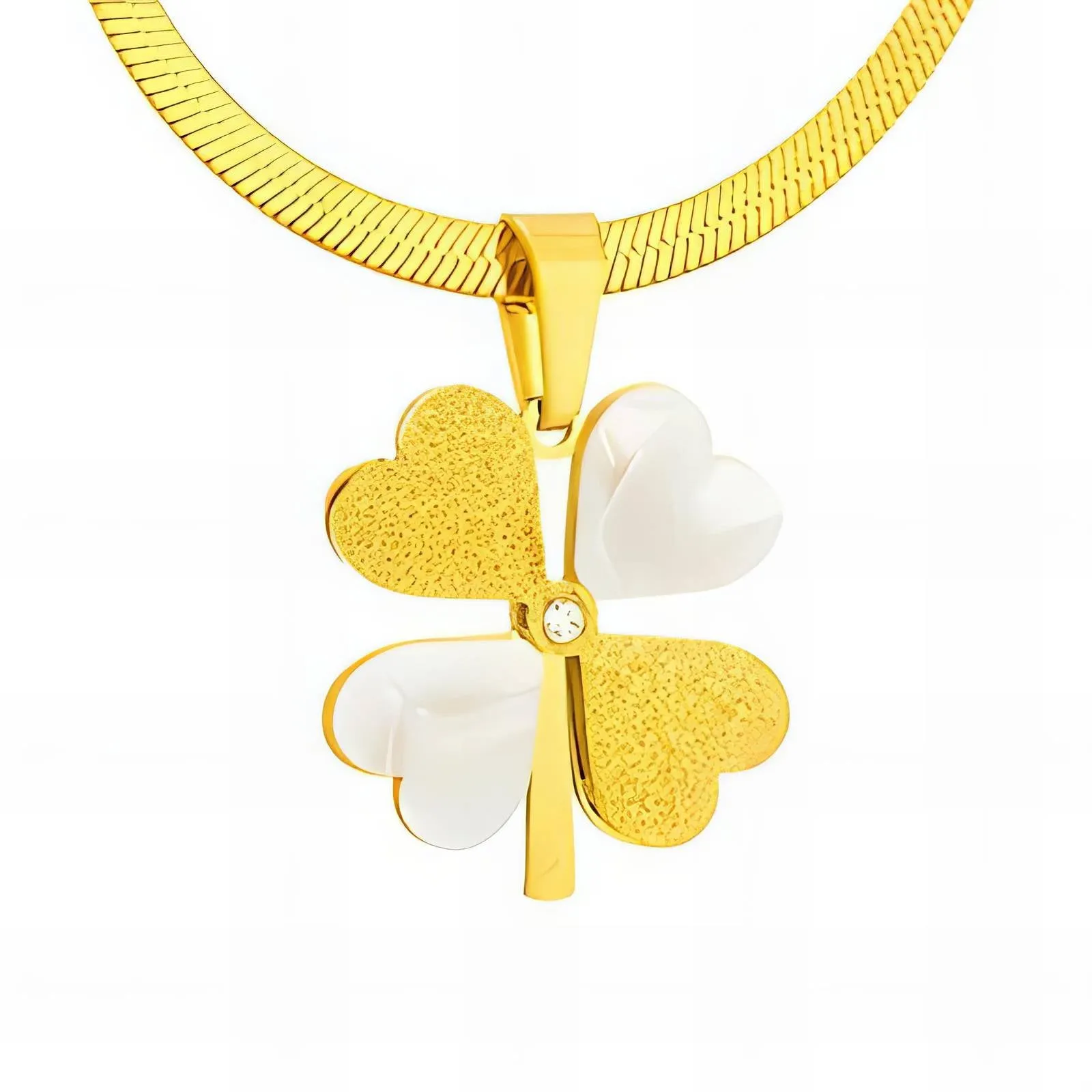 Modern Chain Necklace in 18K Gold Plated Steel