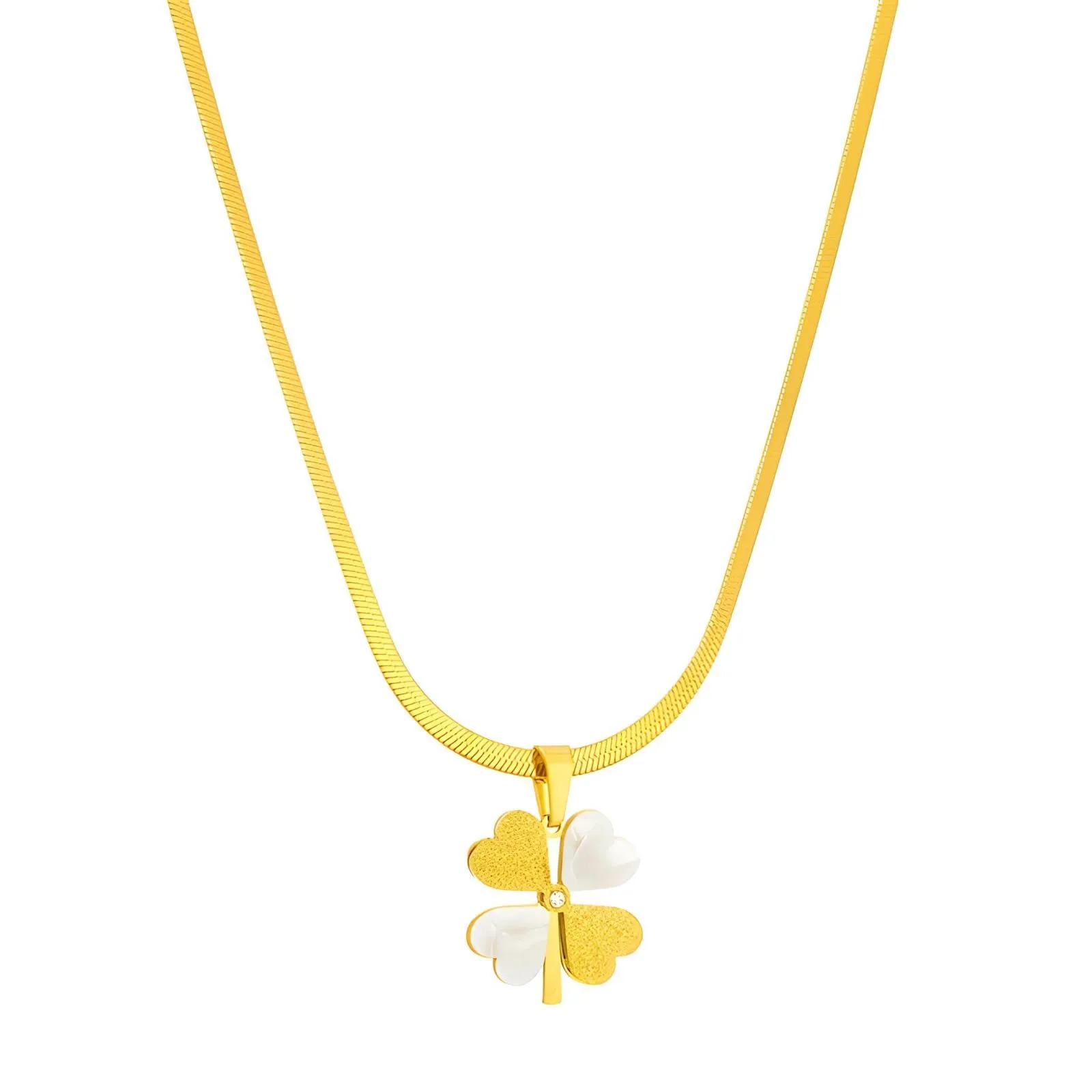Modern Chain Necklace in 18K Gold Plated Steel